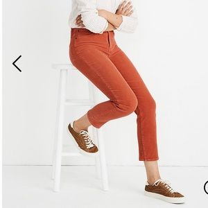 Madewell straight leg jeans in corduroy